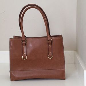 Faux leather handbag